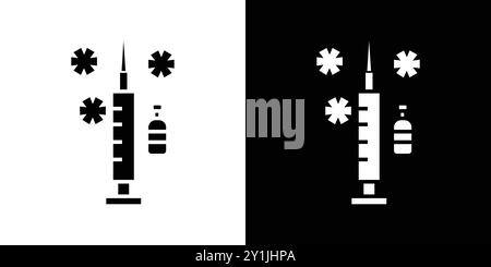 covid 19 icône de vaccin simple vecteur plat symbole contour de collection logo Illustration de Vecteur