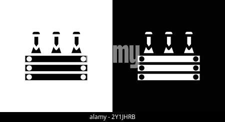 Bouteilles de bière dans la conception d'icône de panier simple plat de symbole vectoriel contour de collection logo Illustration de Vecteur