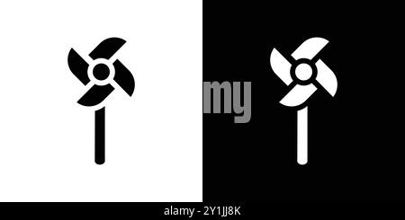 Paper Windmill Icon Design simple plat vecteur symbole contour collection logo Illustration de Vecteur