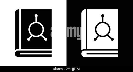 Icône de livre de science simple plat de vecteur de symbole de contour de collection logo Illustration de Vecteur