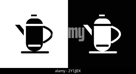 Teapot Icon Design simple plat vecteur symbole contour collection logo Illustration de Vecteur