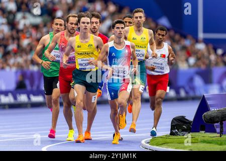 Paris, France. 07 septembre 2024. PARIS, FRANCE - 7 SEPTEMBRE : Renaud Clerc de France en compétition dans la finale masculine du 1500m - T38 lors du jour 10 des Jeux paralympiques d'été de para Athlétisme - Paris 2024 au stade de France le 7 septembre 2024 à Paris, France. (Photo de Joris Verwijst/Agence BSR) crédit : Agence BSR/Alamy Live News Banque D'Images
