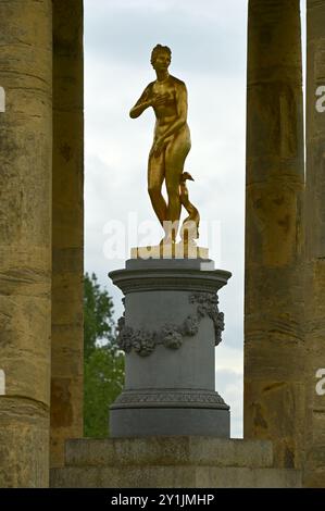 La Vénus Médicis dans la rotonde au jardin paysager géorgien et parc propriété du National Trust à Stowe, Buckinghamshire Angleterre Banque D'Images