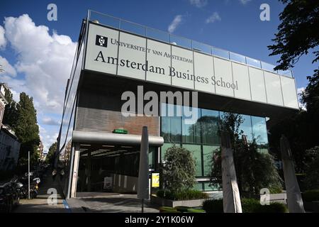 Amsterdam, pays-Bas - 26 août 2024 : Amsterdam Business School de l'Université d'Amsterdam. Banque D'Images