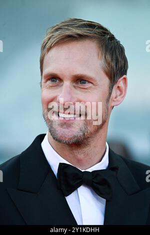 Venise, Italie. 07 septembre 2024. Alexander Skarsgard présent au tapis rouge de clôture du 81e Festival international du film de Venise, à Venise, Italie, le 7 septembre 2024. Photo Aurore MARECHAL/ABACAPRESS. COM Credit : Abaca Press/Alamy Live News Banque D'Images