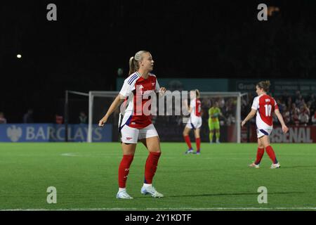 Borehamwood, Royaume-Uni. 07 septembre 2024. Meadow Park, Angleterre, 7 septembre 2024 : Beth Mead (9 Arsenal) lors du match de la 1ère manche de l'UEFA Champions League entre Arsenal et Rosenborg au Meadow Park Stadium, Borehamwood, Londres, Angleterre, samedi 7 septembre 2024. (Bettina Weissensteiner/SPP) crédit : SPP Sport Press photo. /Alamy Live News Banque D'Images