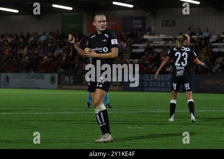 Borehamwood, Royaume-Uni. 07 septembre 2024. Meadow Park, Angleterre, 7 septembre 2024 : Elin Sorum (6 Rosenborg) lors du match de la 1ère manche de l'UEFA Champions League entre Arsenal et Rosenborg au Meadow Park Stadium, Borehamwood, Londres, Angleterre, samedi 7 septembre 2024. (Bettina Weissensteiner/SPP) crédit : SPP Sport Press photo. /Alamy Live News Banque D'Images