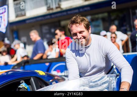 Morzine, France. 07 septembre 2024. Clairy Yann, DE TURCKHEIM Gilles, Alpine A110 RGT, portrait lors du Rallye Mont-Blanc Morzine 2024, 6ème manche du Championnat de France des Rallyes 2024, du 6 au 9 septembre à Morzine, France - photo Bastien Roux/DPPI crédit : DPPI Media/Alamy Live News Banque D'Images