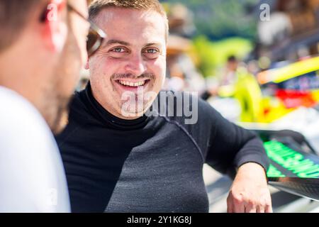 Morzine, France. 07 septembre 2024. GODARD Ludovic, BOLE RICHARD Matthieu, Alpine A110 RGT, portrait lors du Rallye Mont-Blanc Morzine 2024, 6ème manche du Championnat de France des Rallyes 2024, du 6 au 9 septembre à Morzine, France - photo Bastien Roux/DPPI crédit : DPPI Media/Alamy Live News Banque D'Images