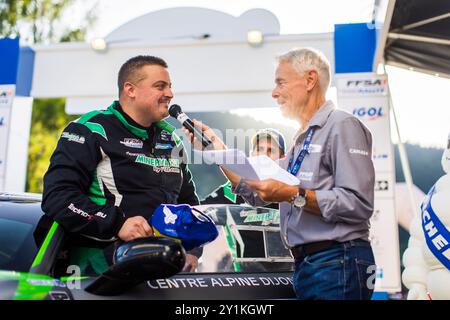 Morzine, France. 07 septembre 2024. GODARD Ludovic, BOLE RICHARD Matthieu, Alpine A110 RGT, portrait lors du Rallye Mont-Blanc Morzine 2024, 6ème manche du Championnat de France des Rallyes 2024, du 6 au 9 septembre à Morzine, France - photo Bastien Roux/DPPI crédit : DPPI Media/Alamy Live News Banque D'Images