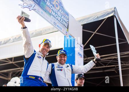 Morzine, France. 07 septembre 2024. Clairy Yann, DE TURCKHEIM Gilles, Alpine A110 RGT, portrait lors du Rallye Mont-Blanc Morzine 2024, 6ème manche du Championnat de France des Rallyes 2024, du 6 au 9 septembre à Morzine, France - photo Bastien Roux/DPPI crédit : DPPI Media/Alamy Live News Banque D'Images