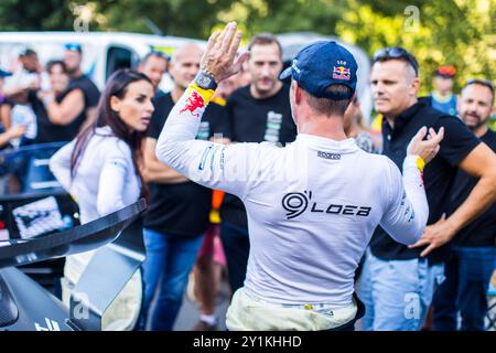 Morzine, France. 07 septembre 2024. LOEB Sebastien, GODEY Laurène, Alpine A110 GT , portrait lors du Rallye Mont-Blanc Morzine 2024, 6ème manche du Championnat de France des Rallyes 2024, du 6 au 9 septembre à Morzine, France - photo Bastien Roux/DPPI crédit : DPPI Media/Alamy Live News Banque D'Images