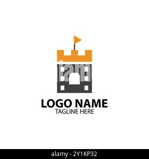 vecteur de conception de logo de film de catle Illustration de Vecteur