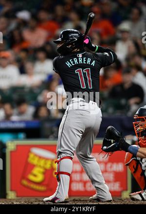 Jose Herrera (11 ans), entraîneur des Diamondbacks de l'Arizona, en cinquième manche lors du match de baseball de la MLB entre les Diamondbacks de l'Arizona et l'Astro de Houston Banque D'Images