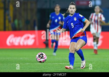 Bogota, Colombie. 07 septembre 2024. Ally Sentnor des États-Unis, lors du match de Coupe du monde féminine U-20 de la FIFA, Colombie 2024 entre les États-Unis et le Paraguay, au Metropolitano de Techo Stadium, à Bogota, le 05 septembre 2024. Photo : Julian Medina/DiaEsportivo/Alamy Live News crédit : DiaEsportivo/Alamy Live News Banque D'Images