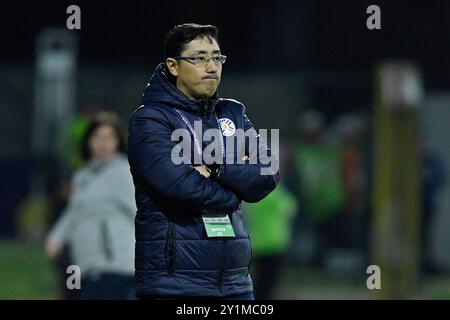 Bogota, Colombie. 07 septembre 2024. Fabio Akio Fukumoto entraîneur-chef du Paraguay, lors du match de Coupe du monde féminine U-20 du Groupe C FIFA, Colombie 2024 entre les États-Unis et le Paraguay, au Metropolitano de Techo Stadium, à Bogota, le 05 septembre 2024. Photo : Julian Medina/DiaEsportivo/Alamy Live News crédit : DiaEsportivo/Alamy Live News Banque D'Images