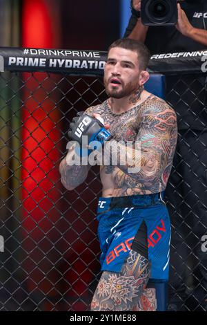 Las Vegas, États-Unis. 7 septembre 2024. Le poids de l'UFC Sean Brady lors de l'UFC sur ESPN 100 à l'UFC Apex Credit : Malachi Gabriel/Alamy Live News Banque D'Images