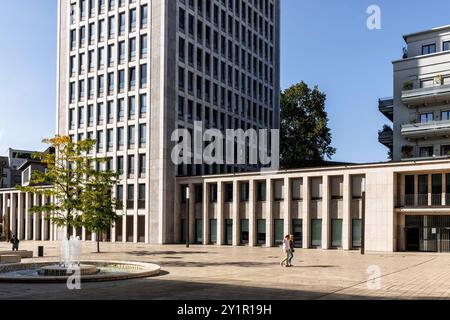 Le Quartier Gerling, l'ancien quartier général de l'assurance Gerling group a été converti en un quartier résidentiel et complexe de bureaux, Cologne, Banque D'Images