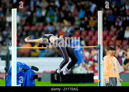 Zurich, Suisse. 05th Sep, 2024. Zurich, Suisse, le 5 septembre 2024 : Lia Apostolovski (SLO) lors de l'épreuve de saut en hauteur féminin à la Wanda Diamond League Weltklasse Zurich au Stadion Letzigrund à Zurich, Suisse. (Daniela Porcelli/SPP) crédit : SPP Sport Press photo. /Alamy Live News Banque D'Images