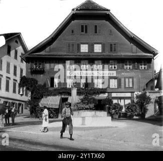 Thoune, Suisse en 1927 Banque D'Images