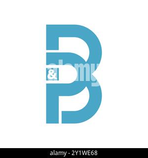 Combinaison de conception de lettres B et P. Illustration de Vecteur