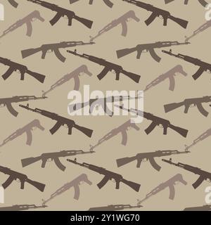 Armes de l'armée soviétique. Le légendaire fusil d'assaut AK Illustration de Vecteur