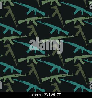 Armes de l'armée soviétique. Le légendaire fusil d'assaut AK Illustration de Vecteur