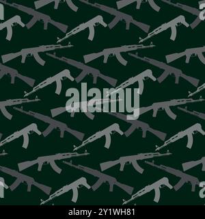 Armes de l'armée soviétique. Le légendaire fusil d'assaut AK Illustration de Vecteur