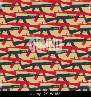 Armes de l'armée soviétique. Le légendaire fusil d'assaut AK Illustration de Vecteur