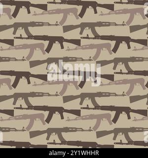 Armes de l'armée soviétique. Le légendaire fusil d'assaut AK Illustration de Vecteur