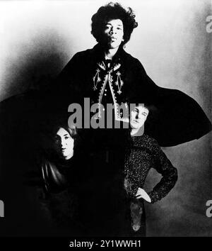 Jimi Hendrix Experience Promo photo (reprise, 1967) Jimi Hendrix, Mitch Mitchell et Noel Redding Banque D'Images