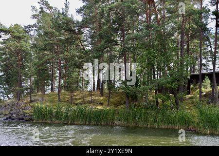 Archipel de Pellinge sur la côte sud de la Finlande sur Suomenlahti, baie de Finlande. Août 2024 Banque D'Images