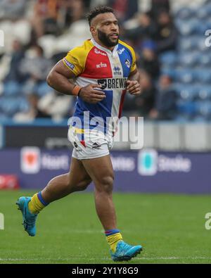 Emmanuel Waine des Broncos de Londres lors du match Betfred Super League Round 25 Huddersfield Giants vs London Broncos au John Smith's Stadium, Huddersfield, Royaume-Uni, 8 septembre 2024 (photo par Alfie Cosgrove/News images) Banque D'Images