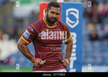 SEB Ikahihifo des Huddersfield Giants lors du match Betfred Super League Round 25 Huddersfield Giants vs London Broncos au John Smith's Stadium, Huddersfield, Royaume-Uni, 8 septembre 2024 (photo par Alfie Cosgrove/News images) Banque D'Images