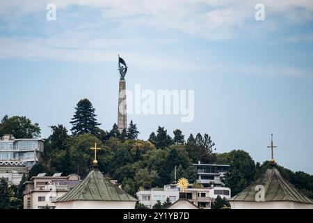 Gratte-ciel de Bratislava, vue depuis la tour de l'hôtel de ville Banque D'Images