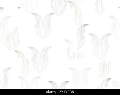 Motif abstrait sans couture avec des points et des taches en boucle. Forme organique des taches irrégulières de remplissage de motif de surface. Imprimé abstrait élégant dessiné à la main. Créatif c Illustration de Vecteur