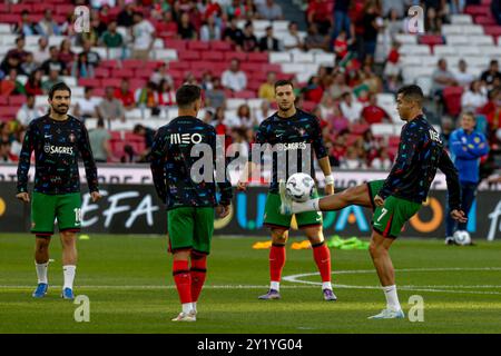 Portugal. 08 septembre 2024. Cristiano Ronaldo lors du match UEFA Nations League 2024/25 League A Group A1 entre le Portugal et l'Écosse à Estadio do Sport Lisboa e Benfica le 08 septembre 2024 à Lisbonne, Portugal. Portugal v Scotland - UEFA Nations League 2024/25 League A Group A1 (Valter Gouveia/SPP) crédit : SPP Sport Press photo. /Alamy Live News Banque D'Images