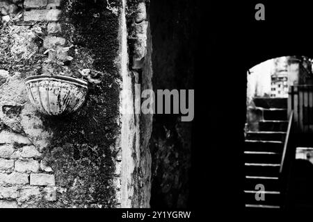 Lentiscosa, l'ancien village, Salerne, Campanie, Italie Banque D'Images