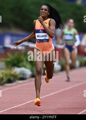 Zagreb, Croatie. 08 septembre 2024. ZAGREB, CROATIE - 8 SEPTEMBRE : Stacey Ann Williams, de Jamaïque, participe au 400m féminin lors de la troisième journée du 74e Boris Hanzekovic Memorial, dans le cadre du World Athletics Continental Tour Gold, au Sports Park Mladost le 8 septembre 2024 à Zagreb, Croatie. Photo : Marko Lukunic/Pixsell crédit : Pixsell/Alamy Live News Banque D'Images