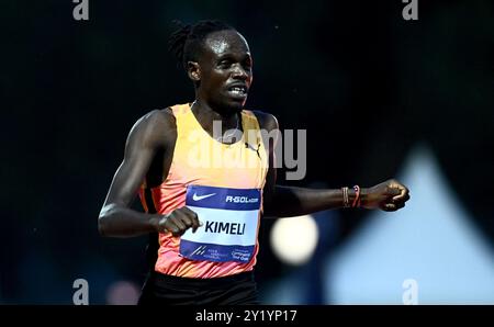 Zagreb, Croatie. 08 septembre 2024. ZAGREB, CROATIE - 8 SEPTEMBRE : Isaac Kimeli, belge, participe au 2000m masculin lors de la troisième journée du 74e Mémorial Boris Hanzekovic, dans le cadre du World Athletics Continental Tour Gold, au Sports Park Mladost le 8 septembre 2024 à Zagreb, Croatie. Photo : Marko Lukunic/Pixsell crédit : Pixsell/Alamy Live News Banque D'Images