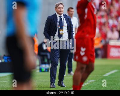 Copenhague, Danemark. 08 septembre 2024. L'entraîneur serbe Dragan Stojkovic dans le match de football du Groupe 4 de la Ligue des Nations de l'UEFA entre le Danemark et la Serbie à Parken à Copenhague le 8 septembre 2024. Crédit : Ritzau/Alamy Live News Banque D'Images