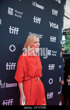 Toronto, Canada. 08 septembre 2024. Cate Blanchett sur le tapis rouge au Festival international du film de Toronto pour son événement spécial « en conversation avec Cate Blanchett » au Royal Alexandra Theatre 8e septembre crédit : Sharon Dobson/Alamy Live News Banque D'Images