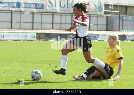 Woking FC Women v Abbey Rangers FC Women Southern Regional Womens Football League at Kingfield Woking FC 8 Sep 2024 Banque D'Images