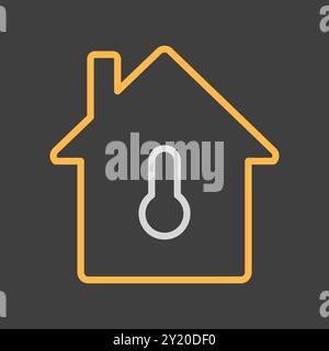 Vecteur de maison sur l'icône de fond sombre avec trou de serrure. Serrure de sécurité domestique avec symbole de trou de serrure. Panneau de sécurité. Symbole graphique pour votre conception de site Web, logo, a Illustration de Vecteur