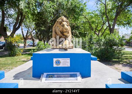 Neuquen, Argentine ; 19 novembre 2023 : sculpture, monument du Lions Club de la ville. Banque D'Images