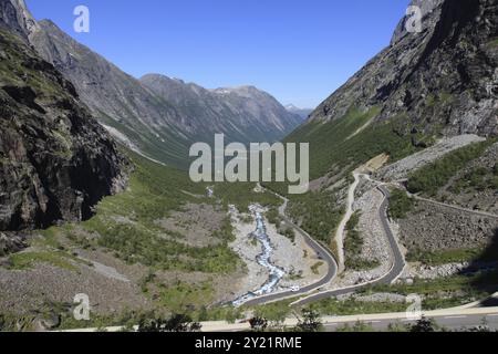 Trollstigen célèbre en Norvège Banque D'Images