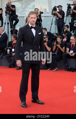 Venise Lido, Italie. 07 septembre 2024. Alexander Skarsgard assiste au tapis rouge de la cérémonie de clôture du 81e Festival du film de Venise au Lido de Venise. Crédit : SOPA images Limited/Alamy Live News Banque D'Images