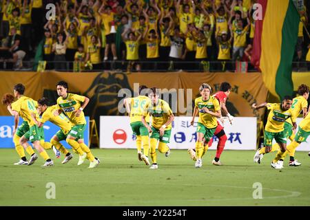 Fukuda Denshi Arena, Chiba, Japon. 7 septembre 2024. JEF Team Group, 7 SEPTEMBRE 2024 - Football/Football : 2024 J2 League match entre JEF United Chiba - Mito HollyHock au Fukuda Denshi Arena, Chiba, Japon. Crédit : Itaru Chiba/AFLO/Alamy Live News Banque D'Images