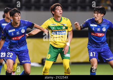 Fukuda Denshi Arena, Chiba, Japon. 7 septembre 2024. Hiiro Komori (JEF), 7 SEPTEMBRE 2024 - Football/Football : 2024 J2 League match entre JEF United Chiba - Mito HollyHock au Fukuda Denshi Arena, Chiba, Japon. Crédit : Itaru Chiba/AFLO/Alamy Live News Banque D'Images