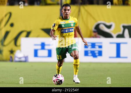 Fukuda Denshi Arena, Chiba, Japon. 7 septembre 2024. Eduardo (JEF), 7 SEPTEMBRE 2024 - Football/Football : 2024 J2 League match entre JEF United Chiba - Mito HollyHock au Fukuda Denshi Arena, Chiba, Japon. Crédit : Itaru Chiba/AFLO/Alamy Live News Banque D'Images